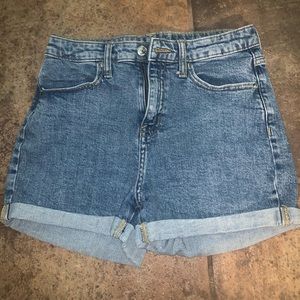 High waisted denim shorts!!